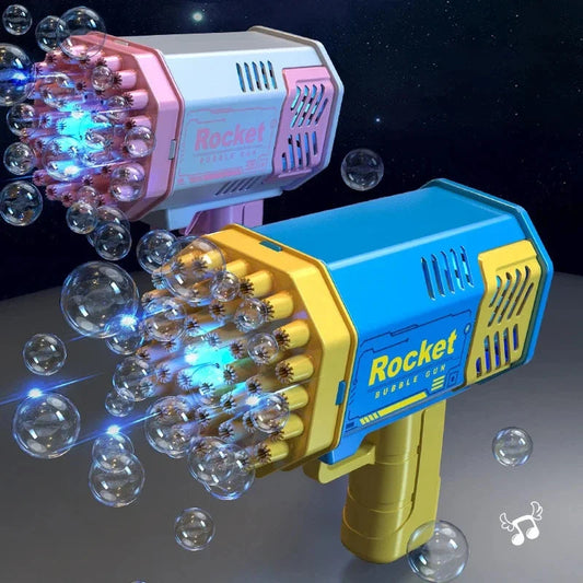Kids' Bazooka Bubble Gun: 40-Hole Automatic Bubble Machine with Fantastic Lights | Endless Fun Toy